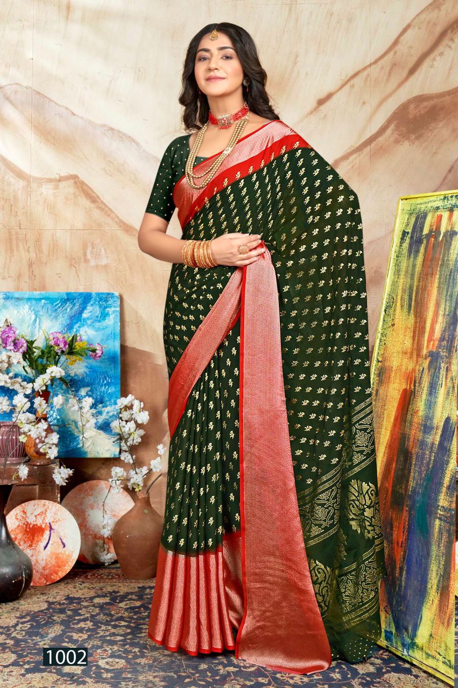 Saroj Jalpari Vol 4 Designer Chiffon Sarees Catalog